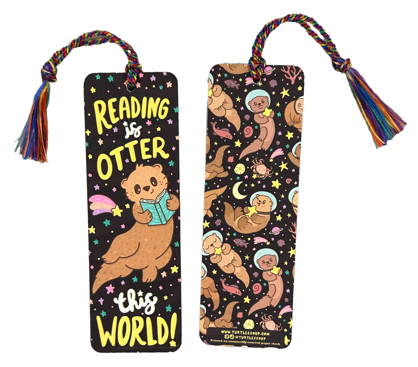 Reading Is Otter This World Funny Animal Pun Bookmark