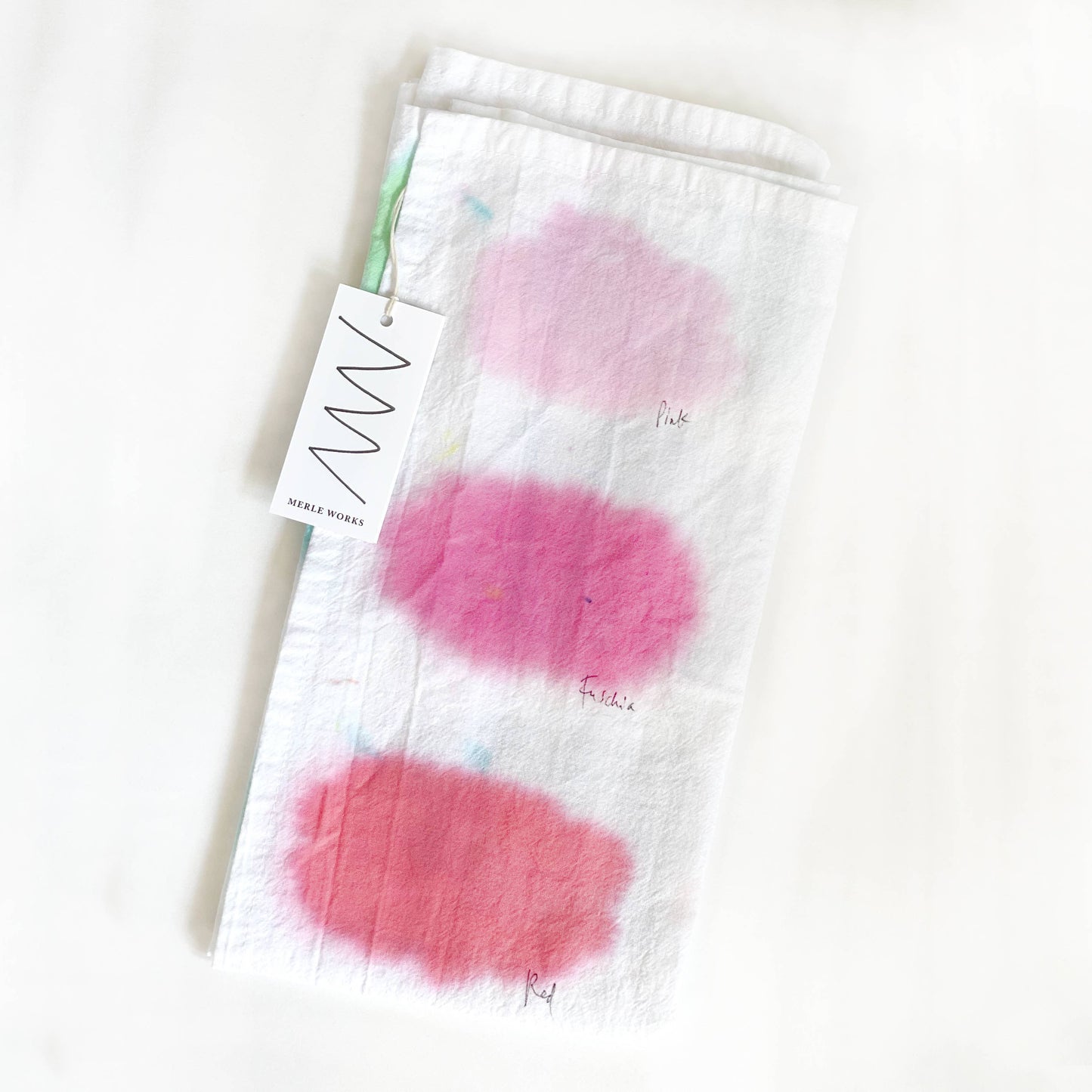 Color Study Hand-Painted Tea Towel by Merle Works