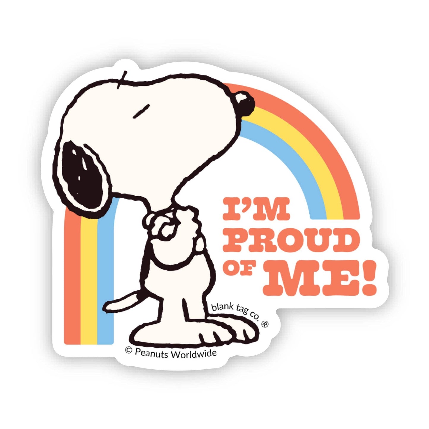 Peanuts® Waterproof Sticker - I'm Proud Of Me