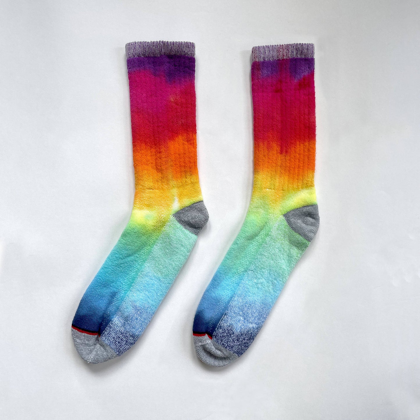 Rainbow Hand-dyed XL Sock