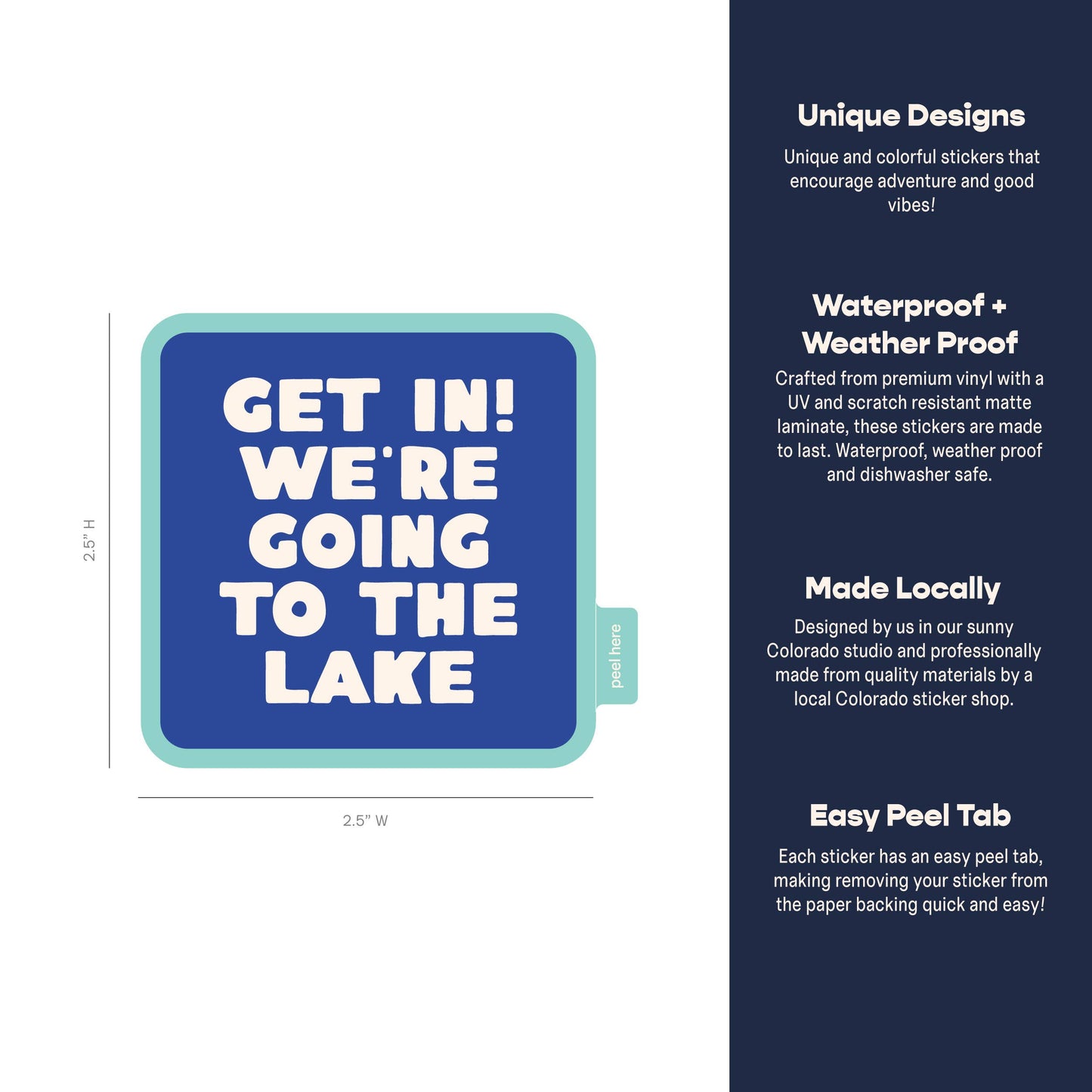 Get In! We're Going To The Lake Sticker