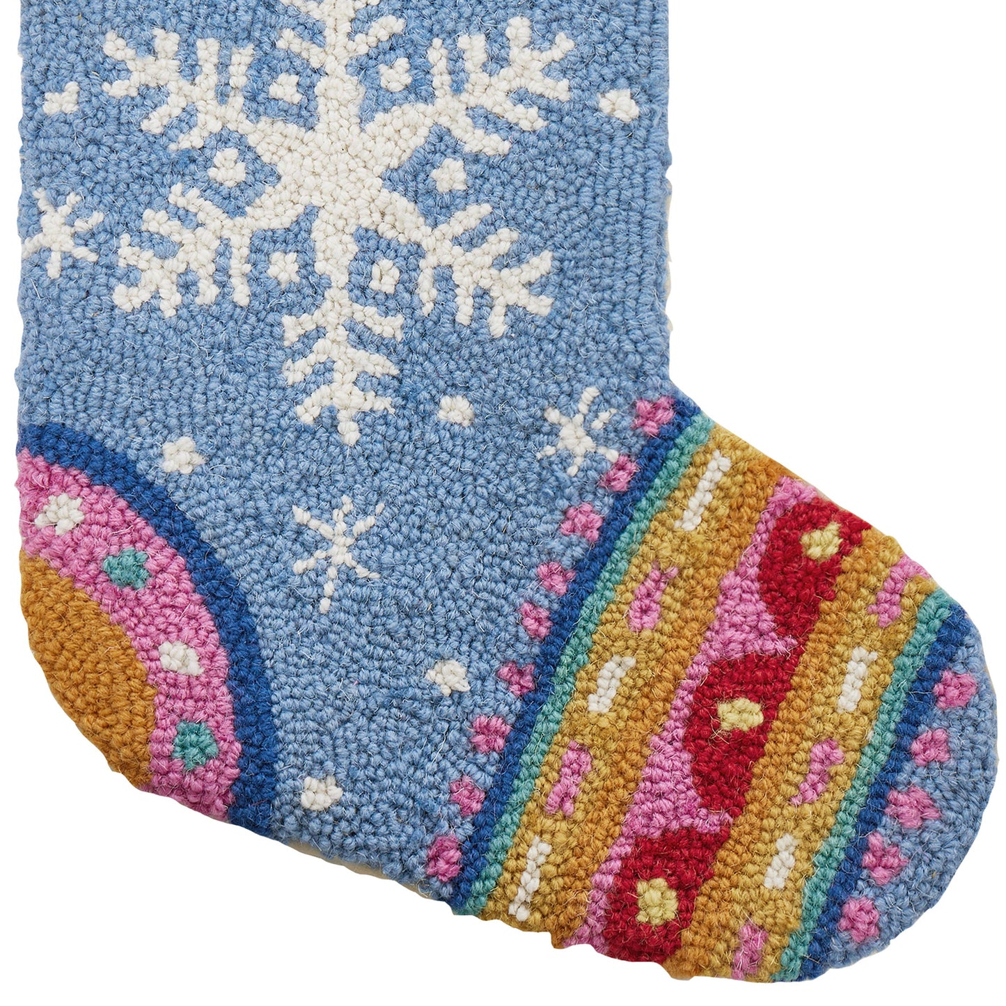 Fair Isle Snowflake with Tassels Hook Stocking