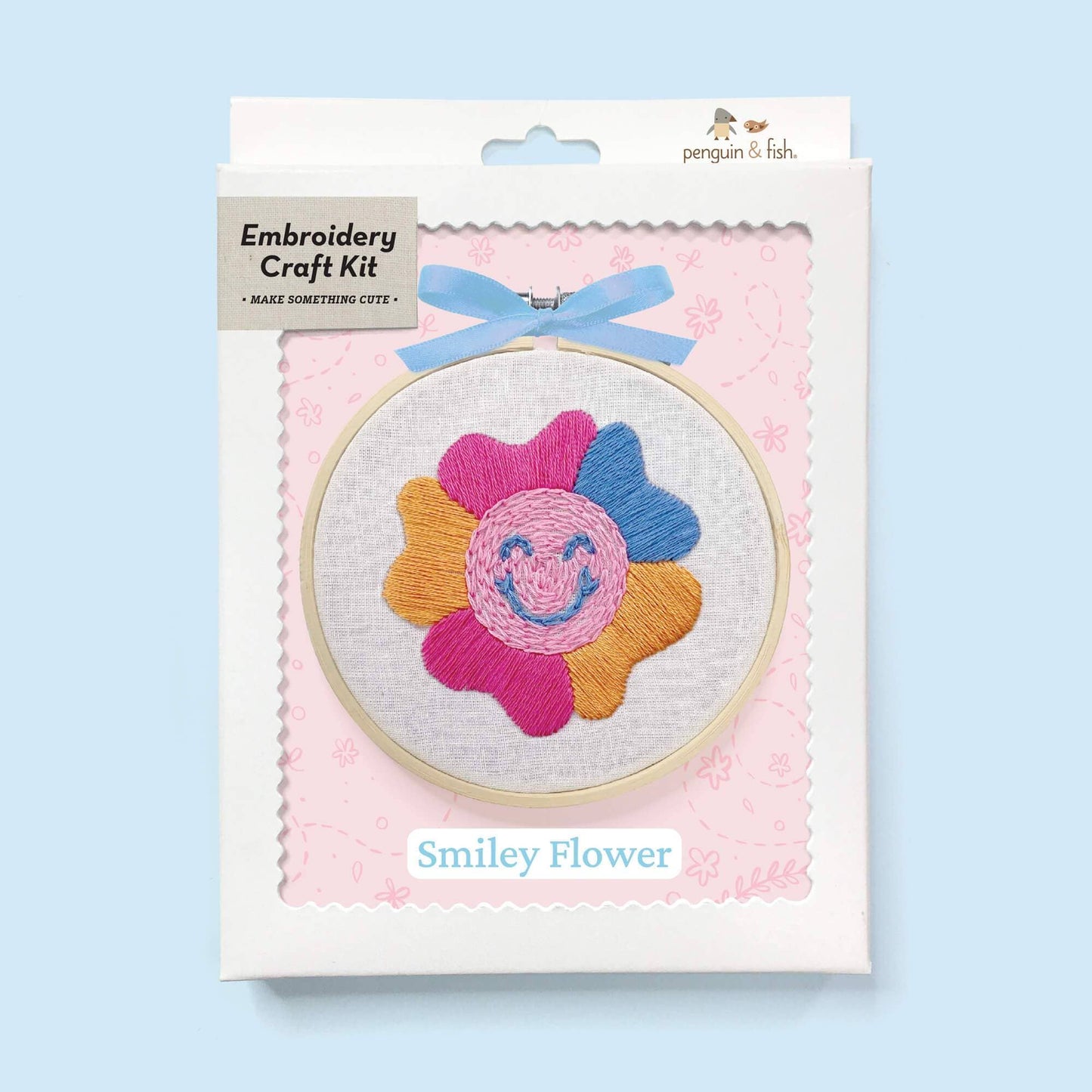 Smiley Flower 4" embroidery kit