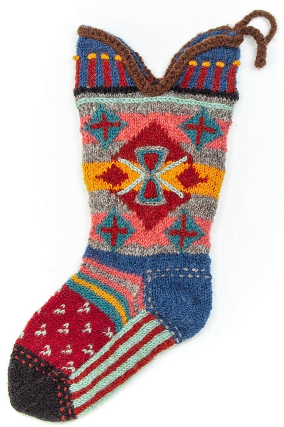 Canyon Christmas Stocking - Hand Knit Southwest Design