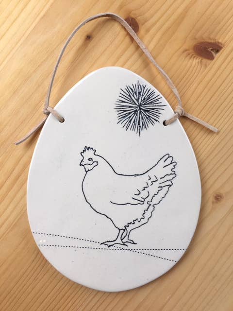 Ceramic Wall Hanging: Chicken