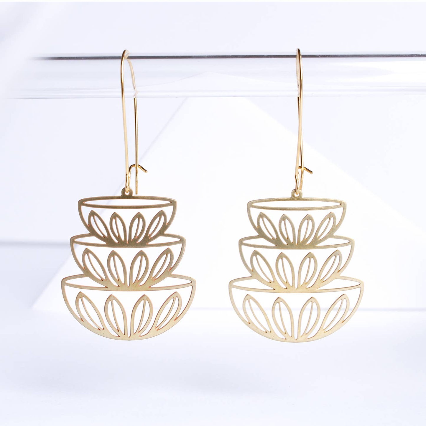 Retro Bowls Stacked Earrings | Cathrineholm Lotus Pattern