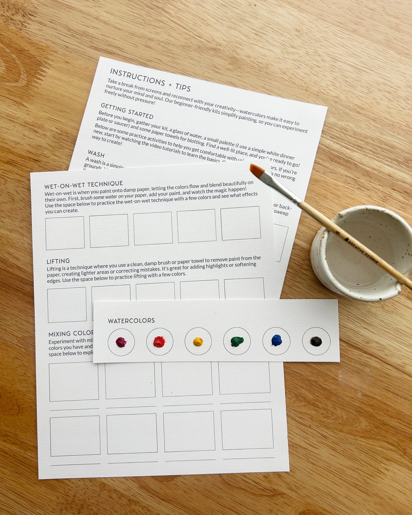 All-In-One Watercolor Kit: Mushroom Family