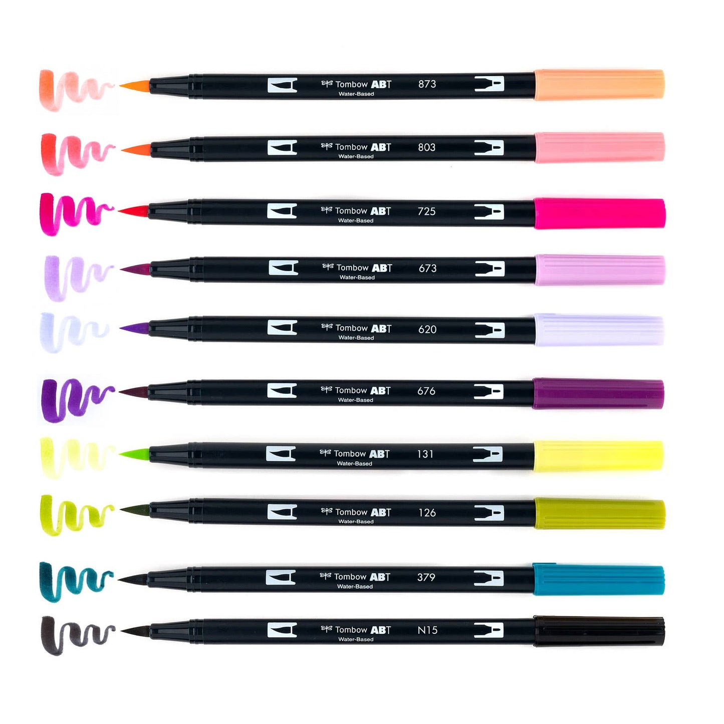 Dual Brush Pen Lettering Favorites (10-Pack + Free Fudenosuke pen)