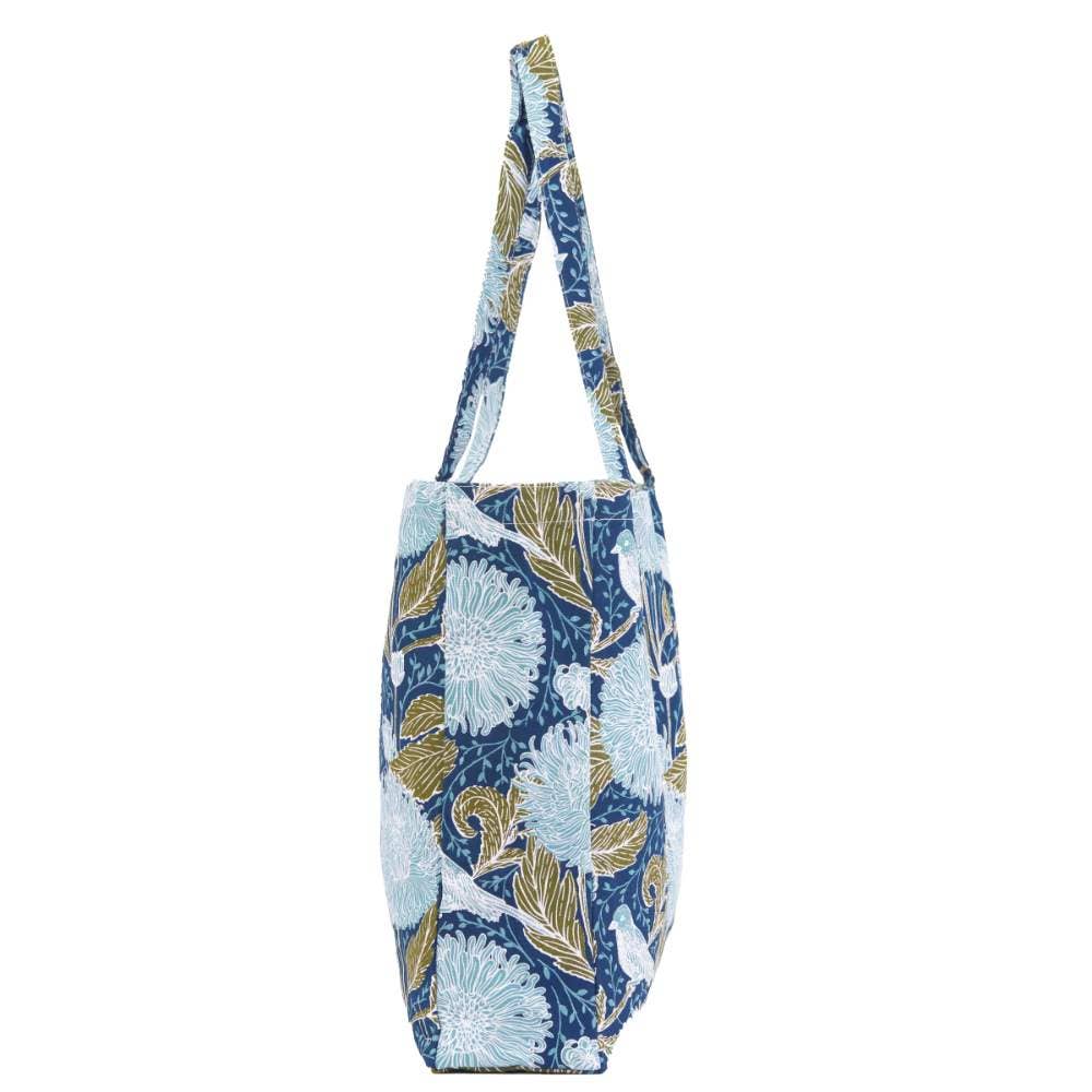 CHRYSANTHEMUM BIRD Little Shopper Tote Bag