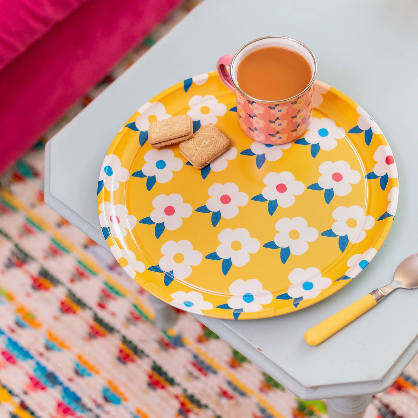 Enamelhappy Floral Melamine Tray