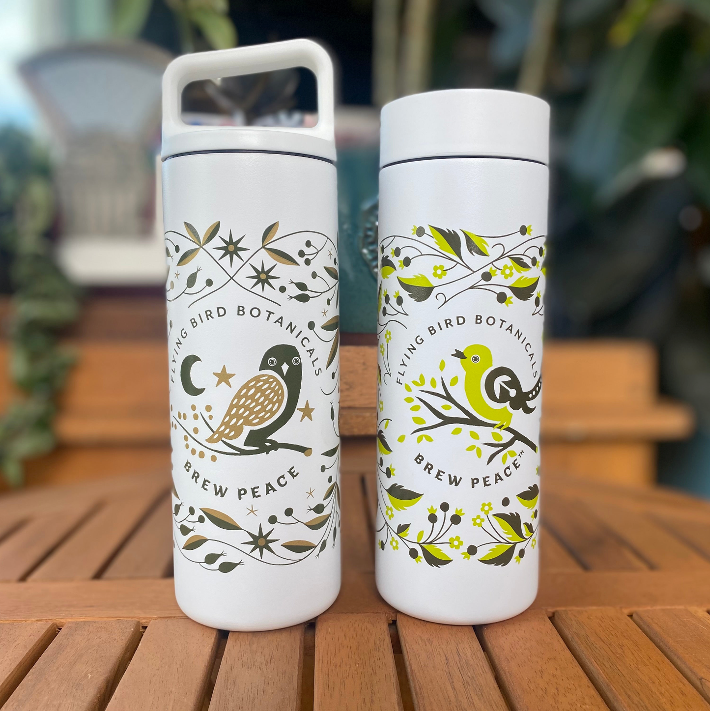 Flying Bird Botanicals Stainless Steel Insulated Tumbler - 16oz