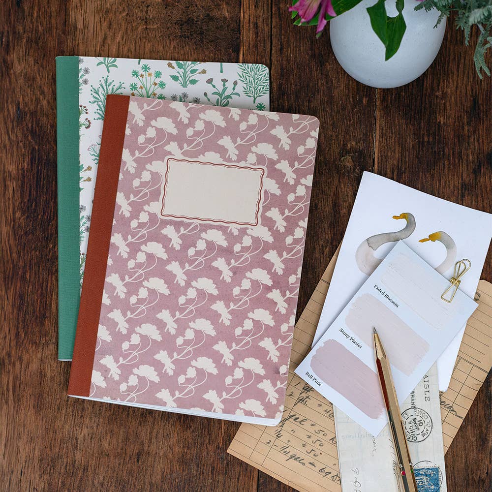 Philipp Otto Runge Flowers A5 Notebook by Roomytown