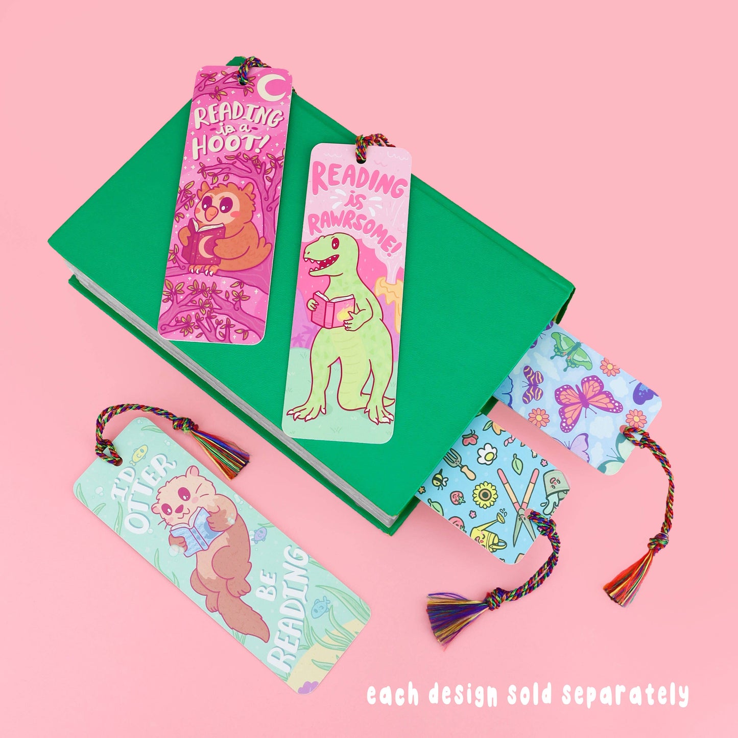Reading is a Hoot Bookmark with Tassel