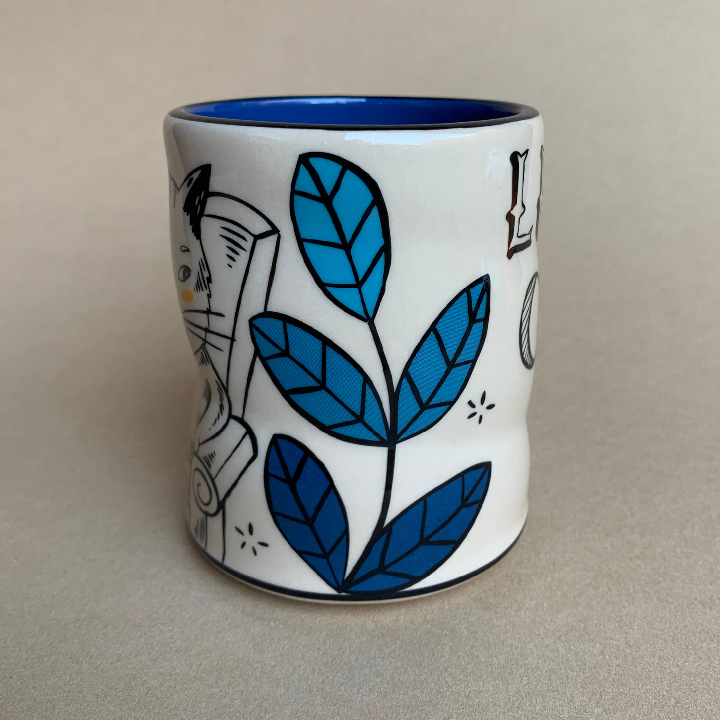 Lucky Cat (With Mouse) Cup - Large