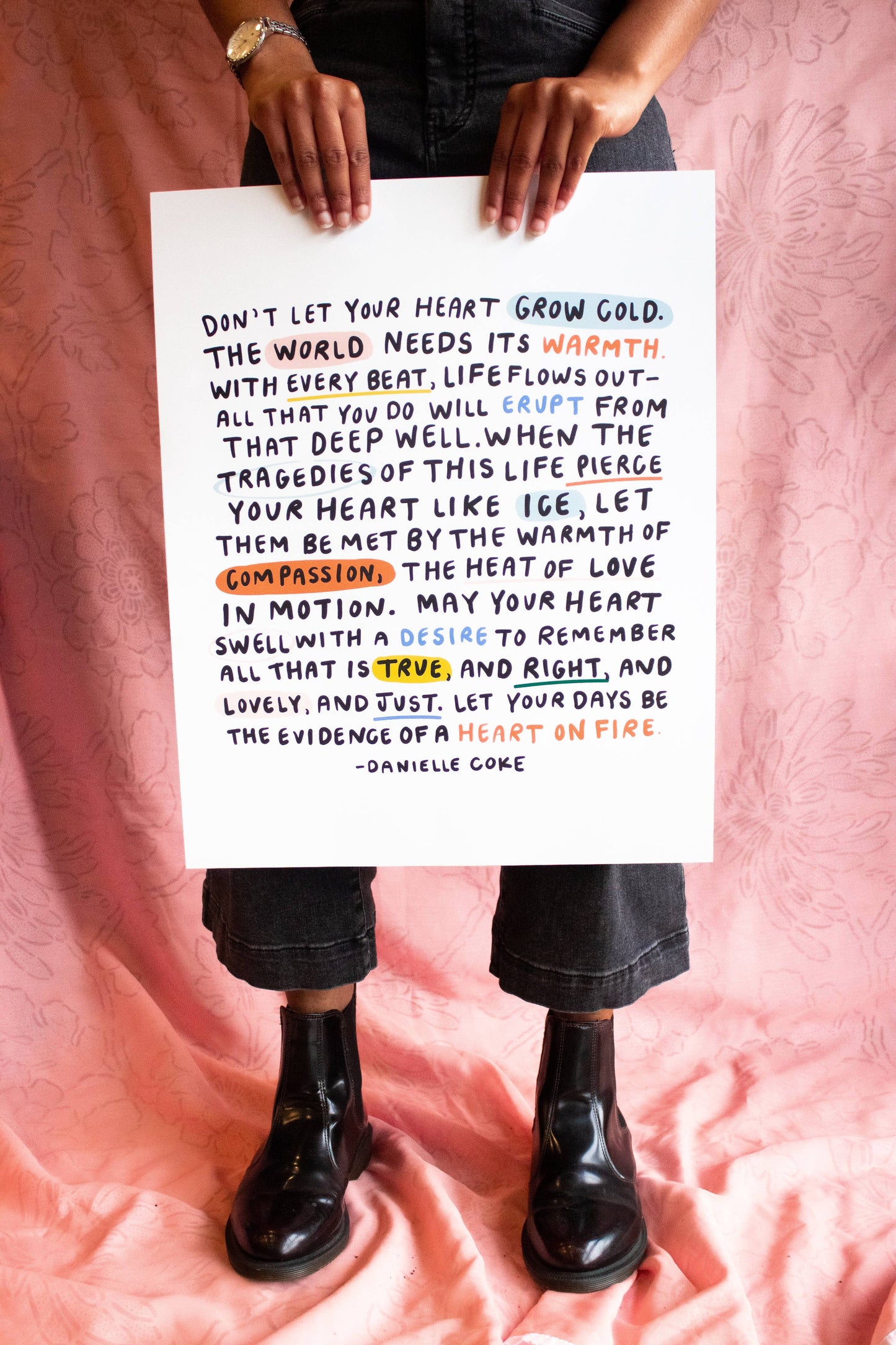 A Heart on Fire Print
