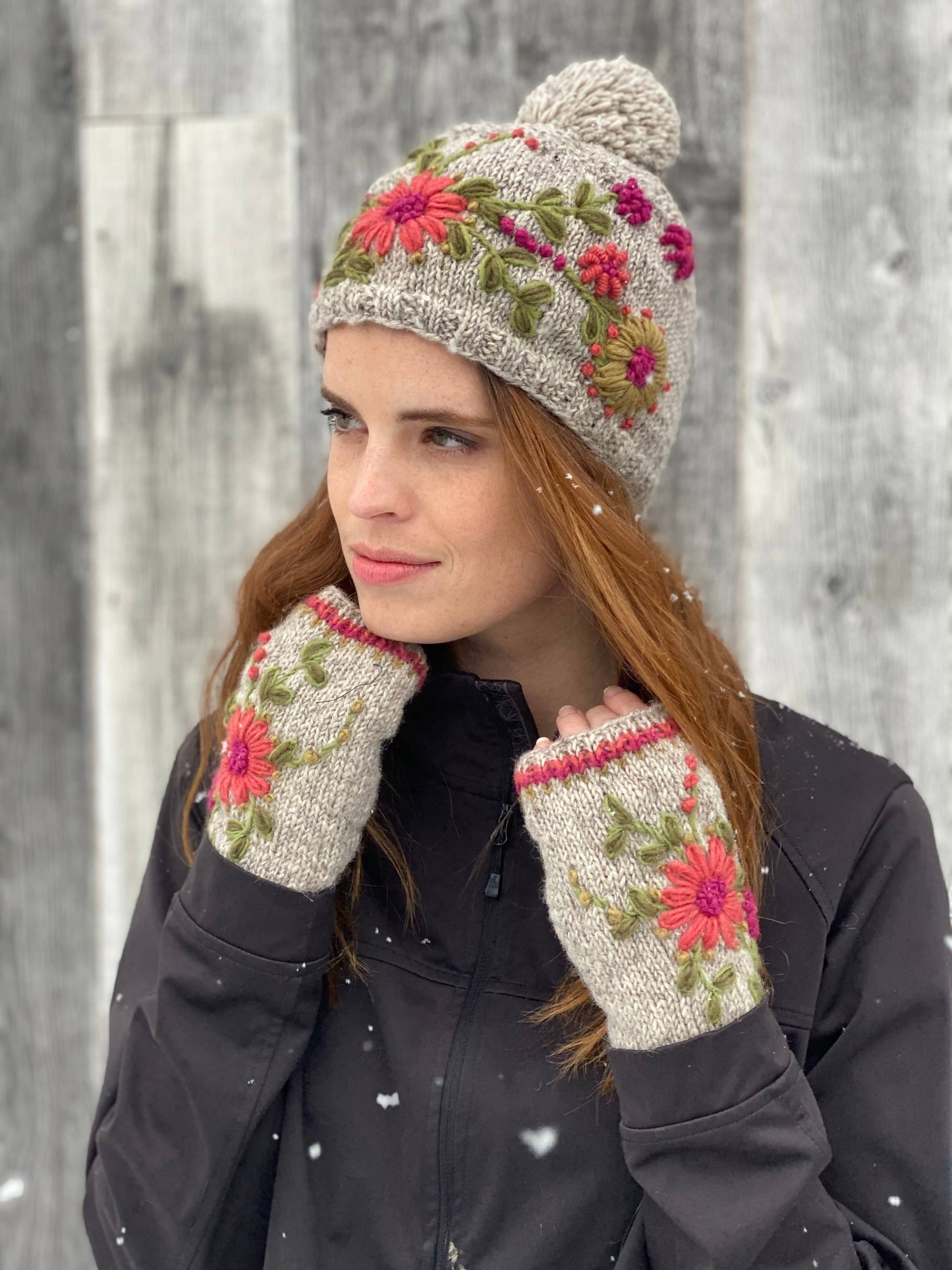 Olivia :: women's wool knit handwarmers