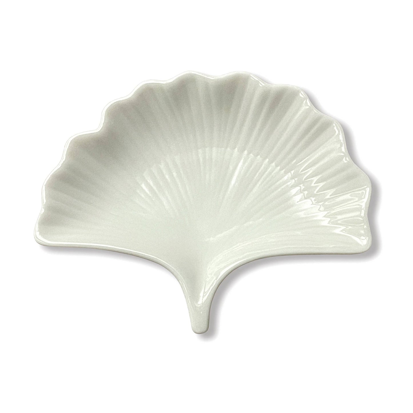 Ginkgo Leaf White Ceramic Paint Palette -Reusable, Inspiring