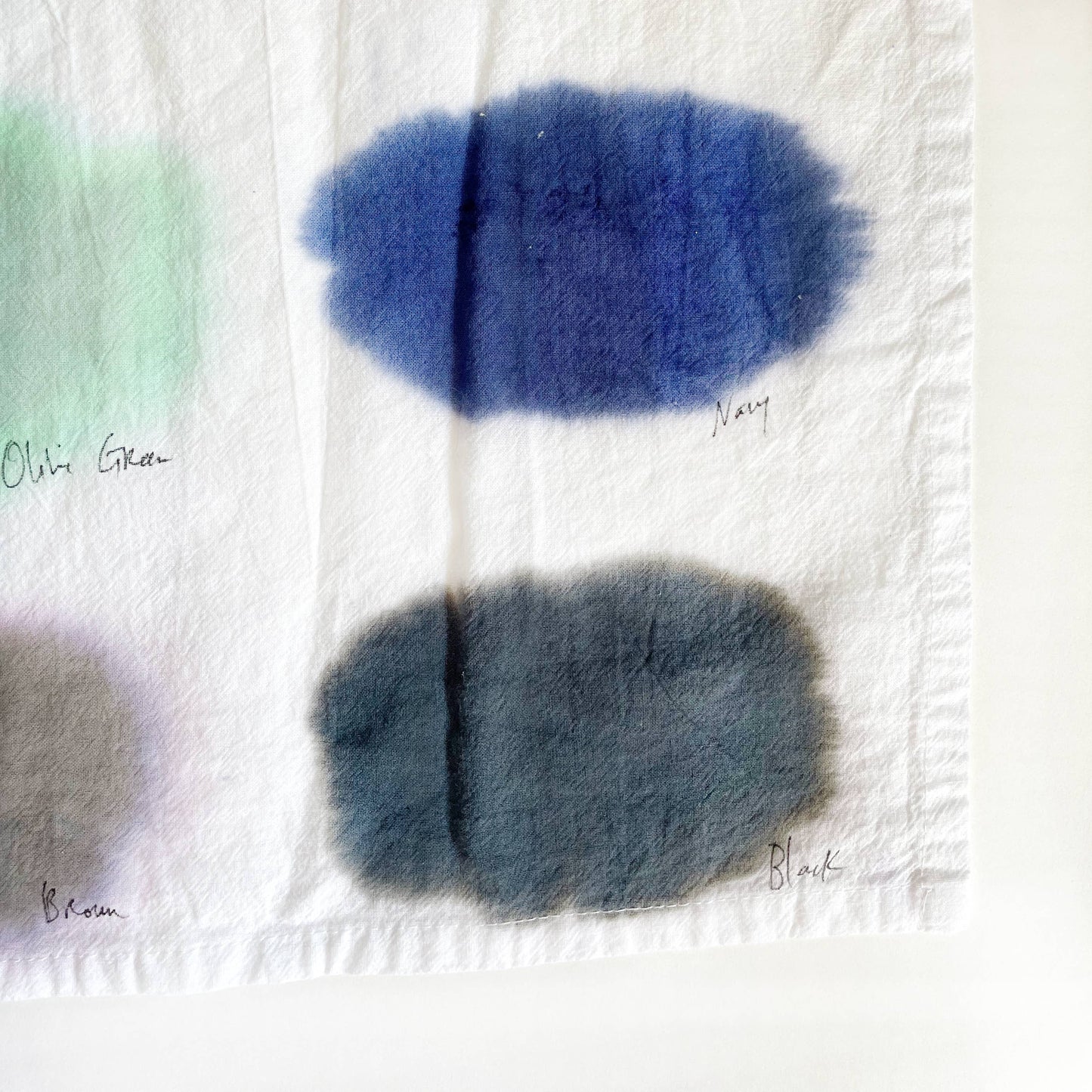 Color Study Hand-Painted Tea Towel by Merle Works