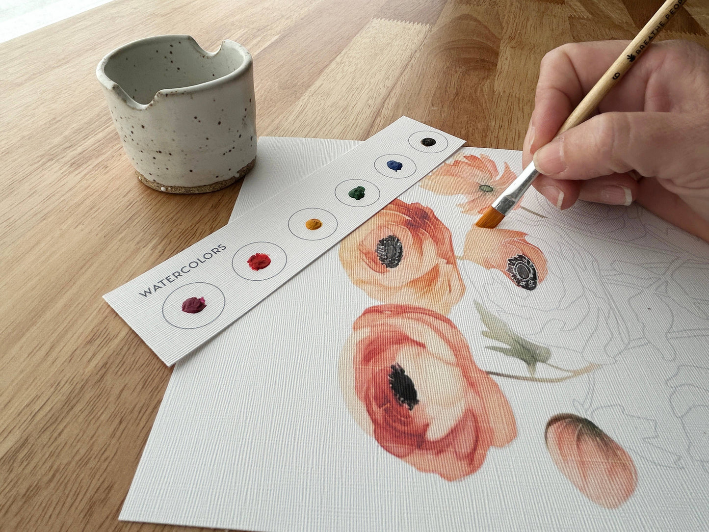 All-In-One Watercolor Kit: Ranunculus Blooms