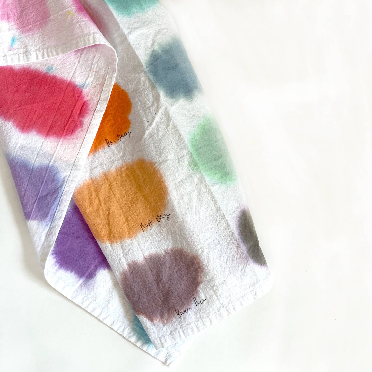 Color Study Hand-Painted Tea Towel by Merle Works