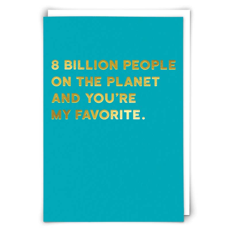 8 Billion Greeting Card by Cloud Nine