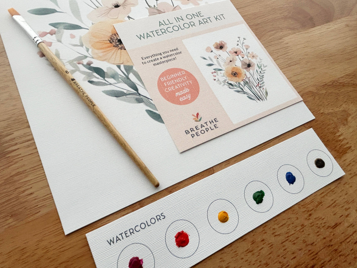 All-In-One Beginner Watercolor Kit: Flower Bouquet