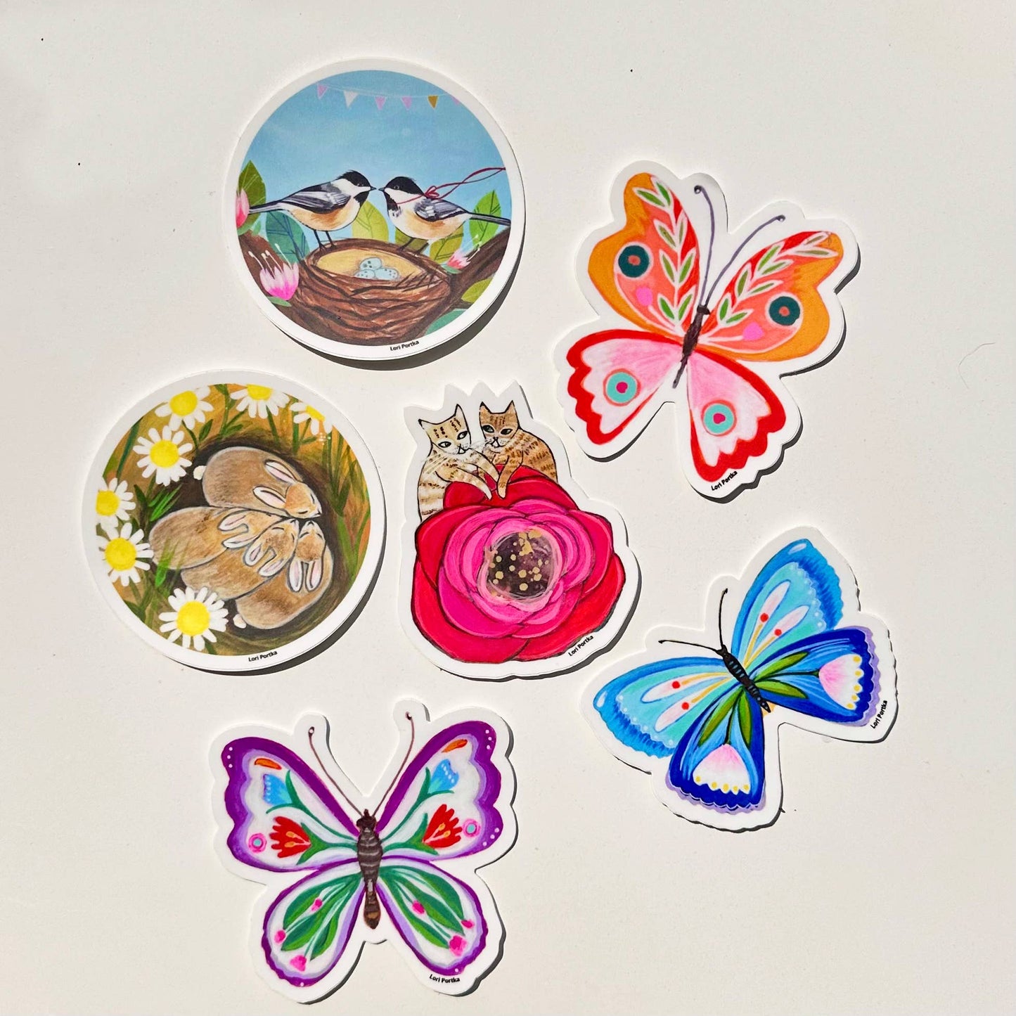 Sky Blue Butterfly Sticker