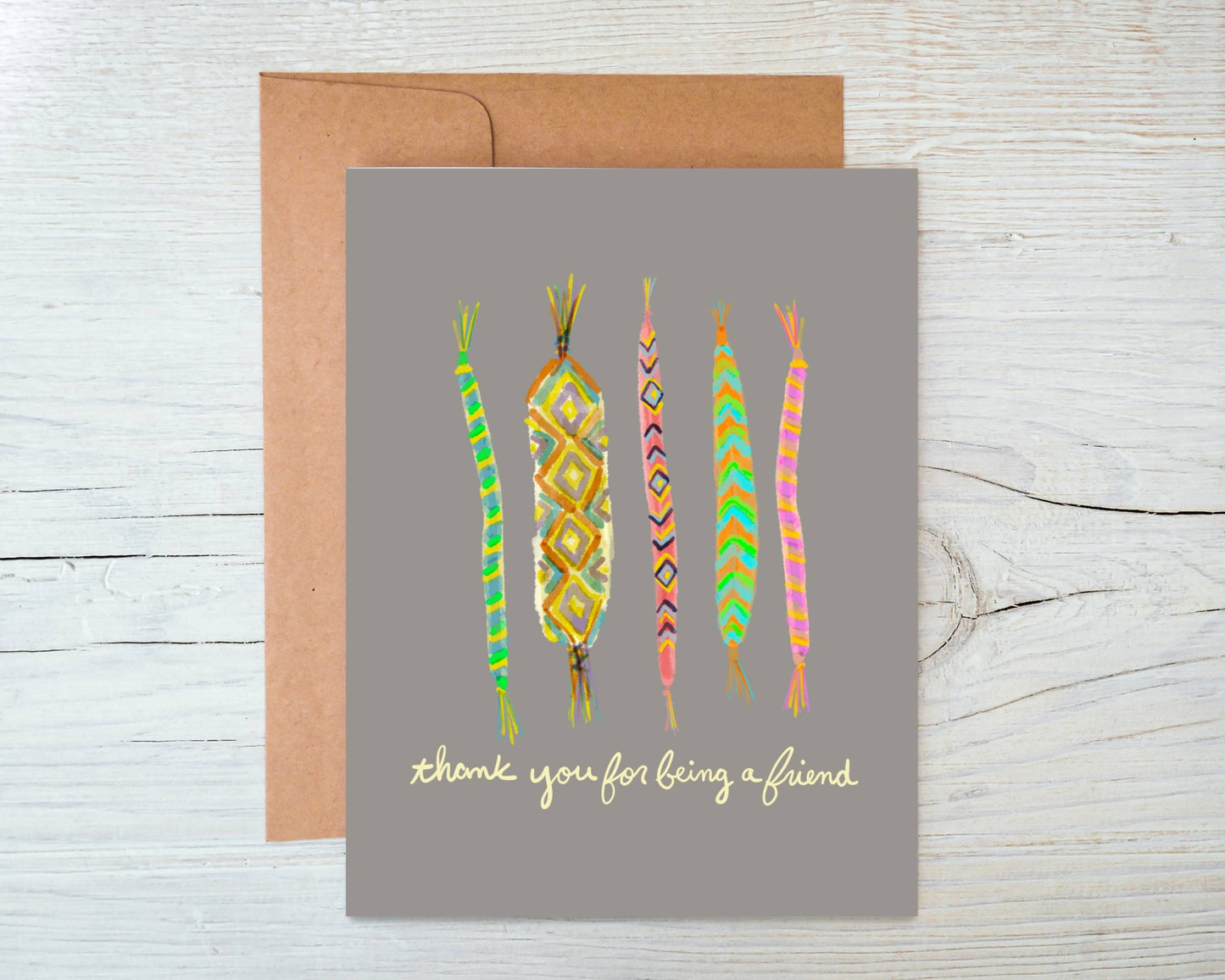 Friendship Bracelet Thank You For Being A Friend Card