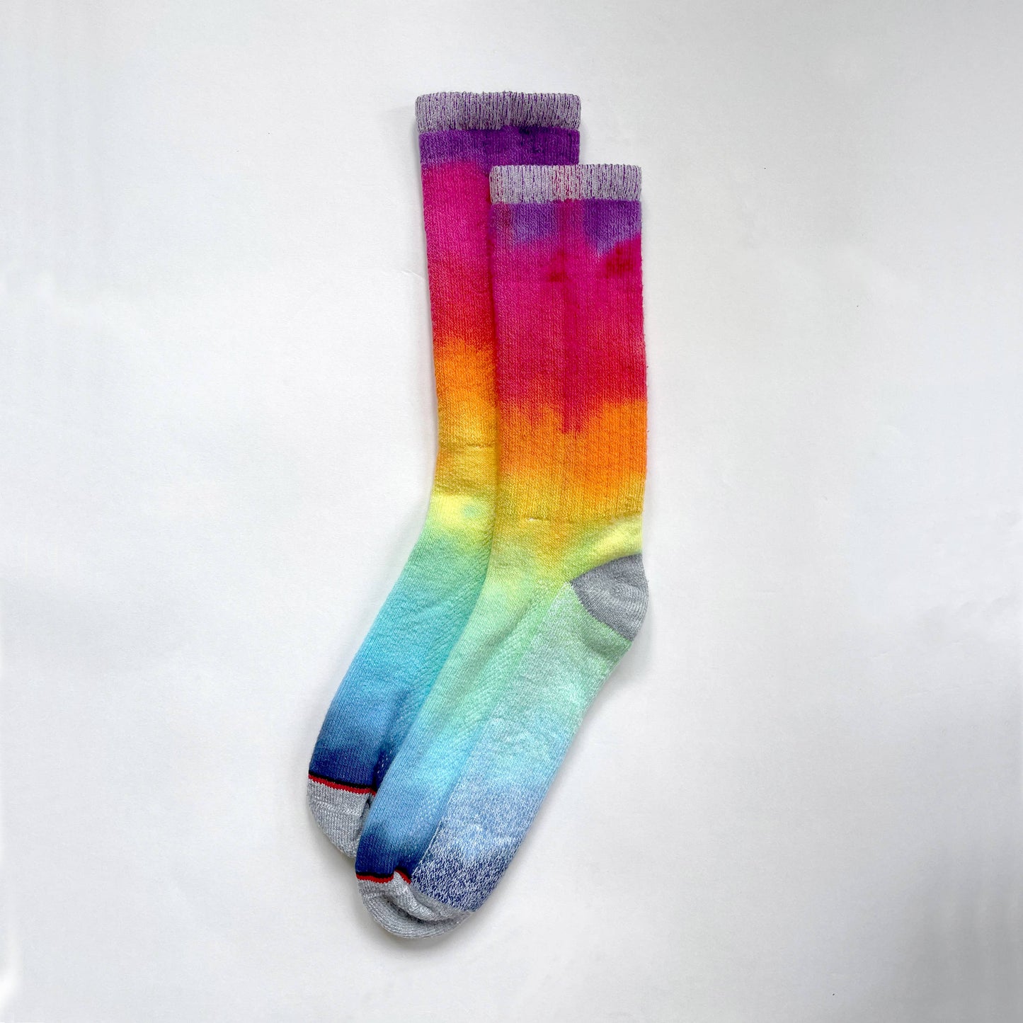 Rainbow Hand-dyed XL Sock