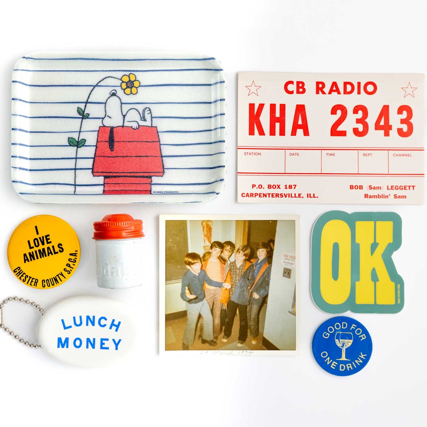 3P4 x Peanuts® - Snoopy Doghouse Flower Vintage-Style Tray