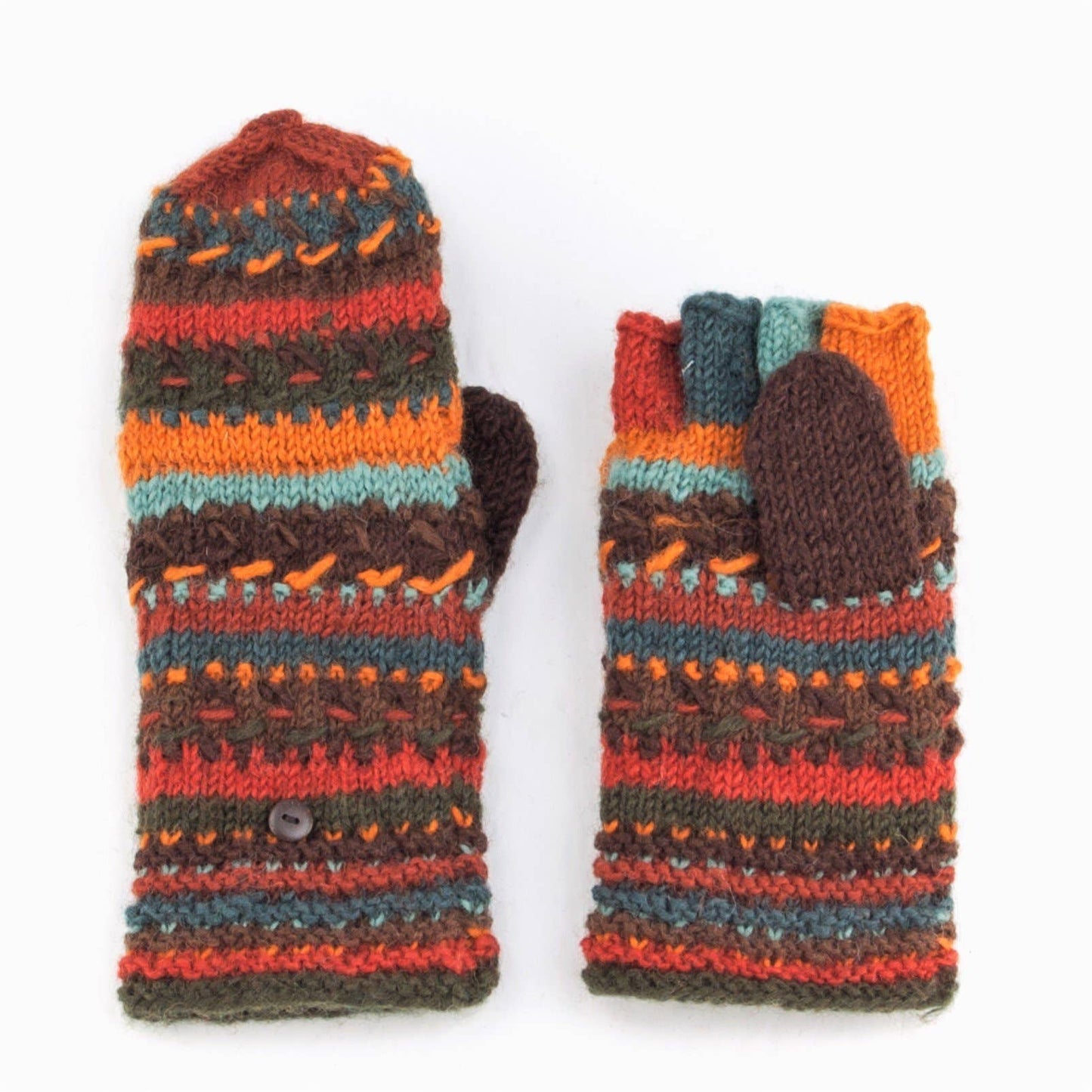 Navika - women's wool knit finger mittens