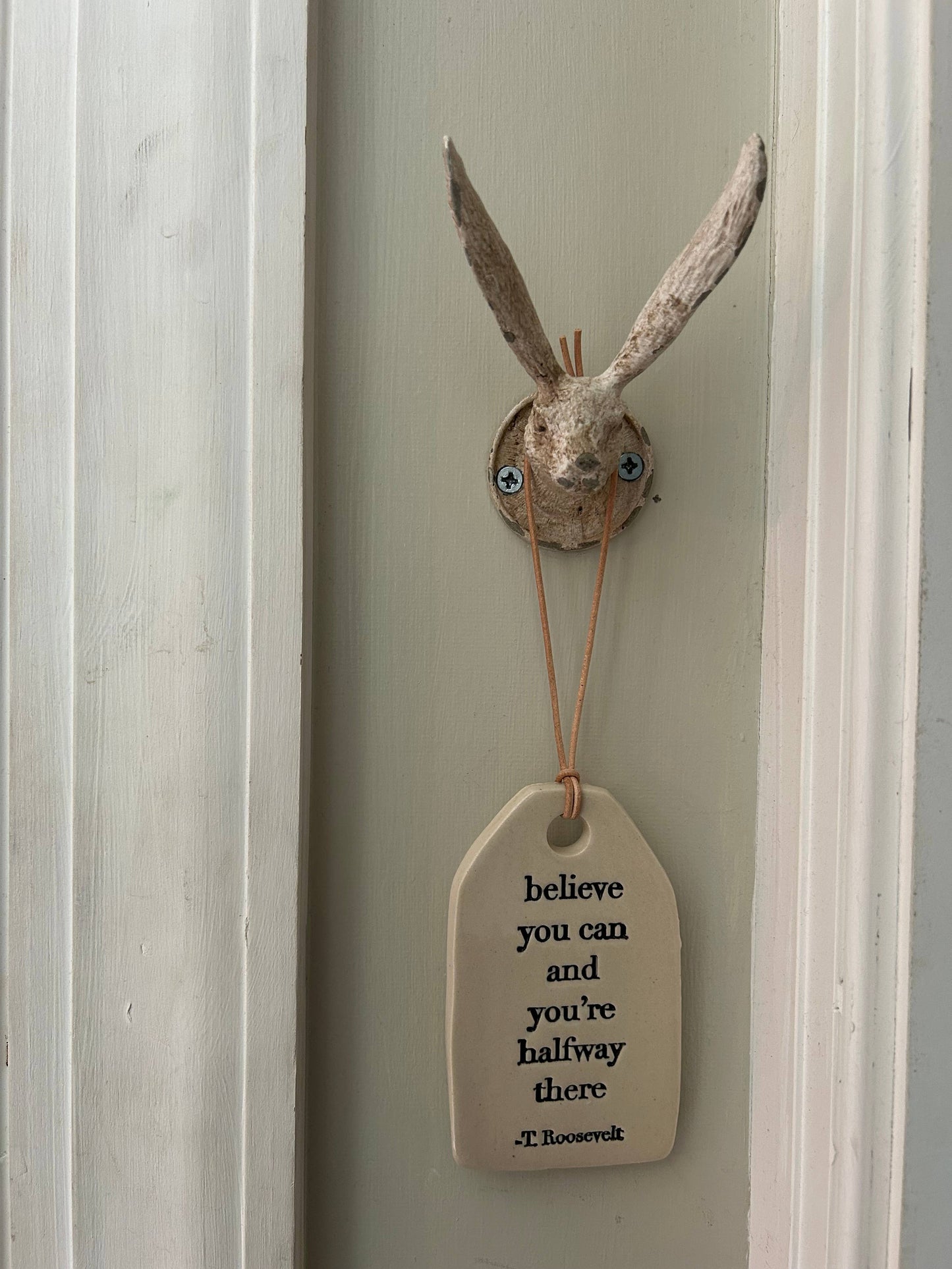 Ceramic Quote Tag: make of yourself a light... Buddha