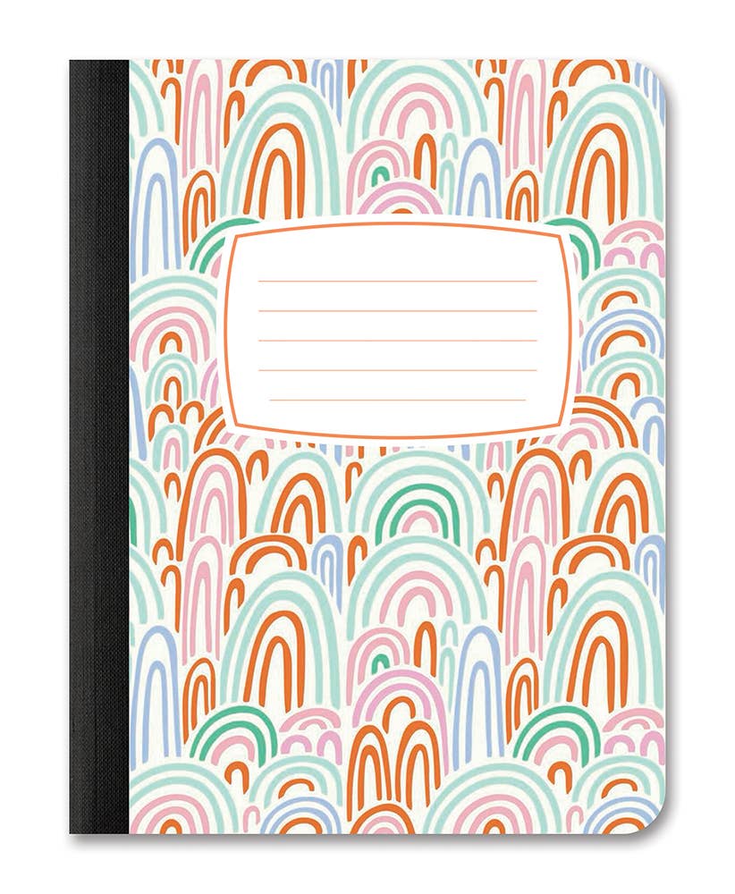 Rainbow Abstract Composition Book Duo