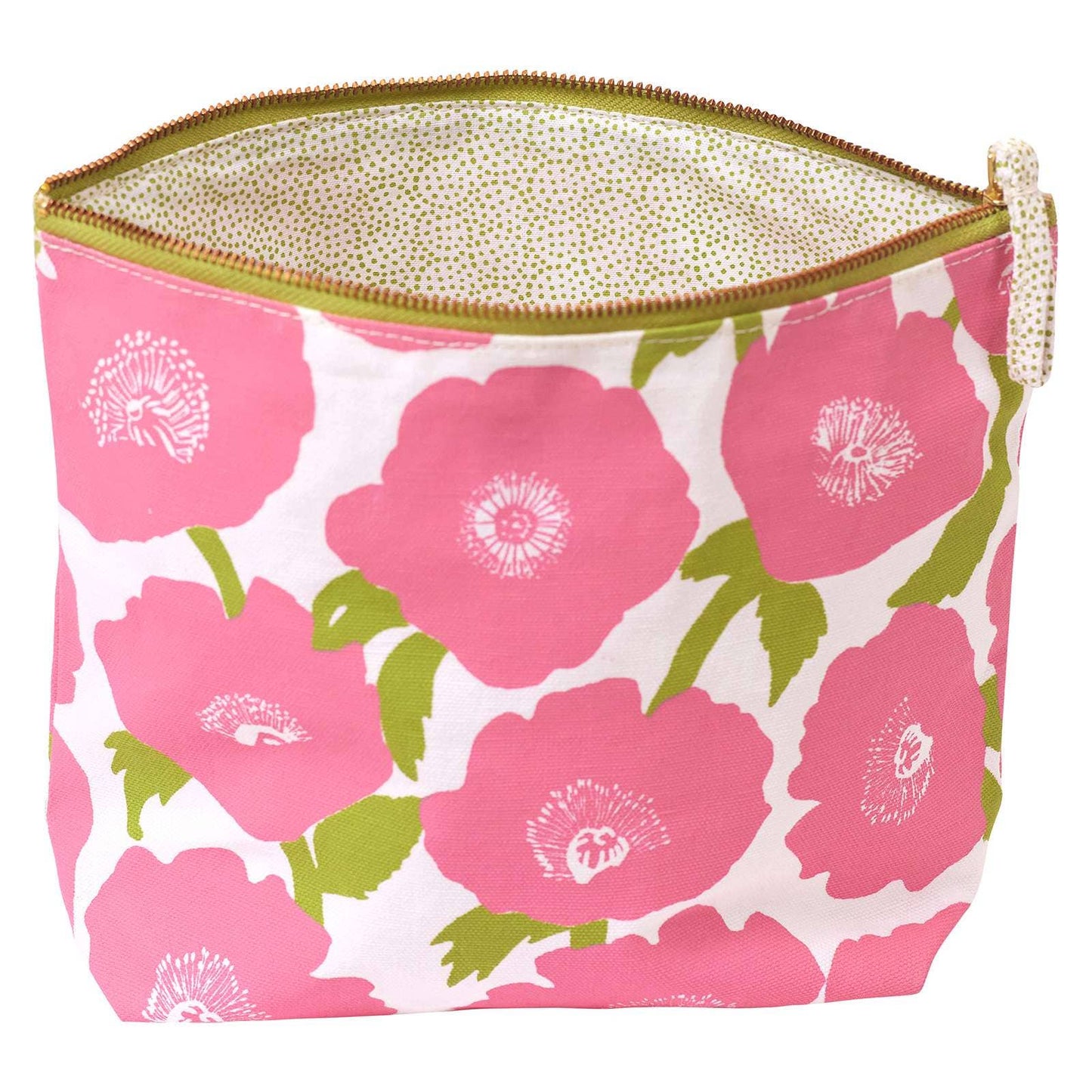 Pink poppies pouch