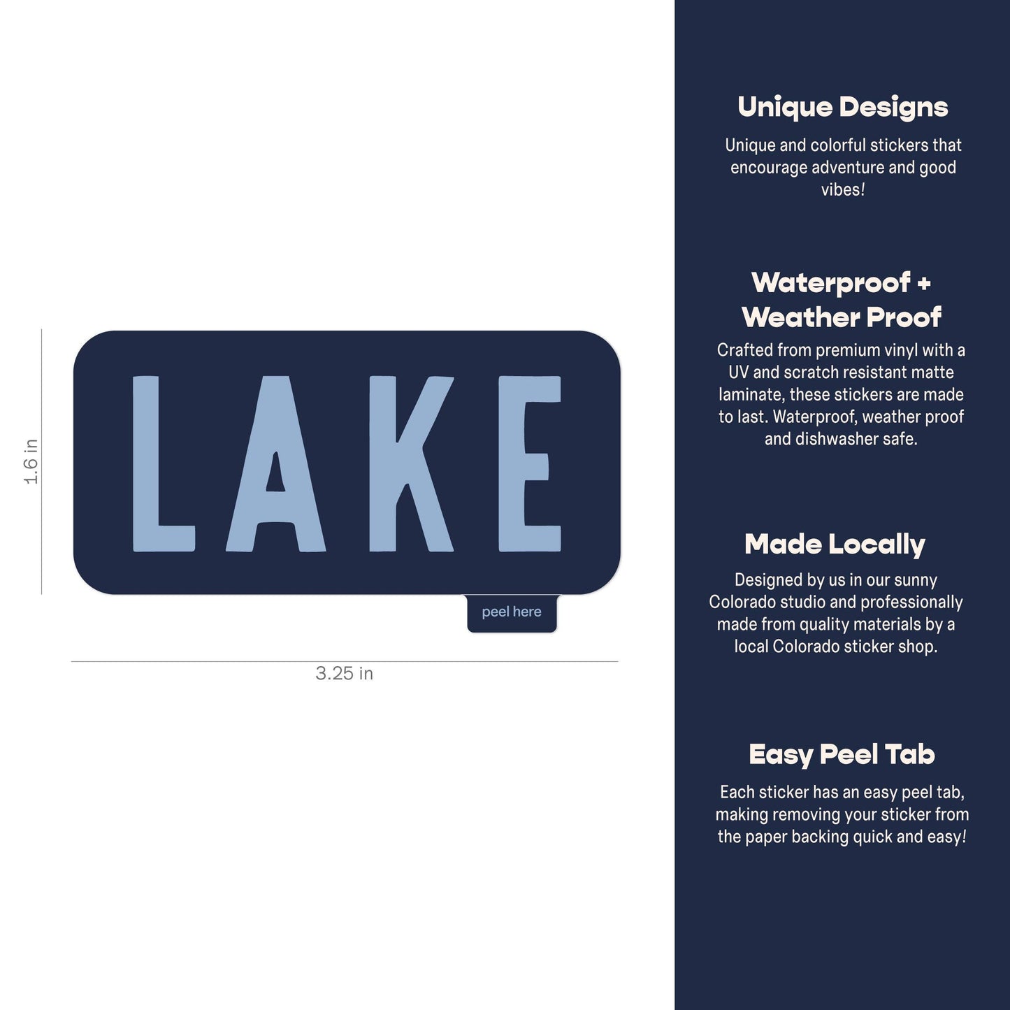 Lake Vinyl Sticker