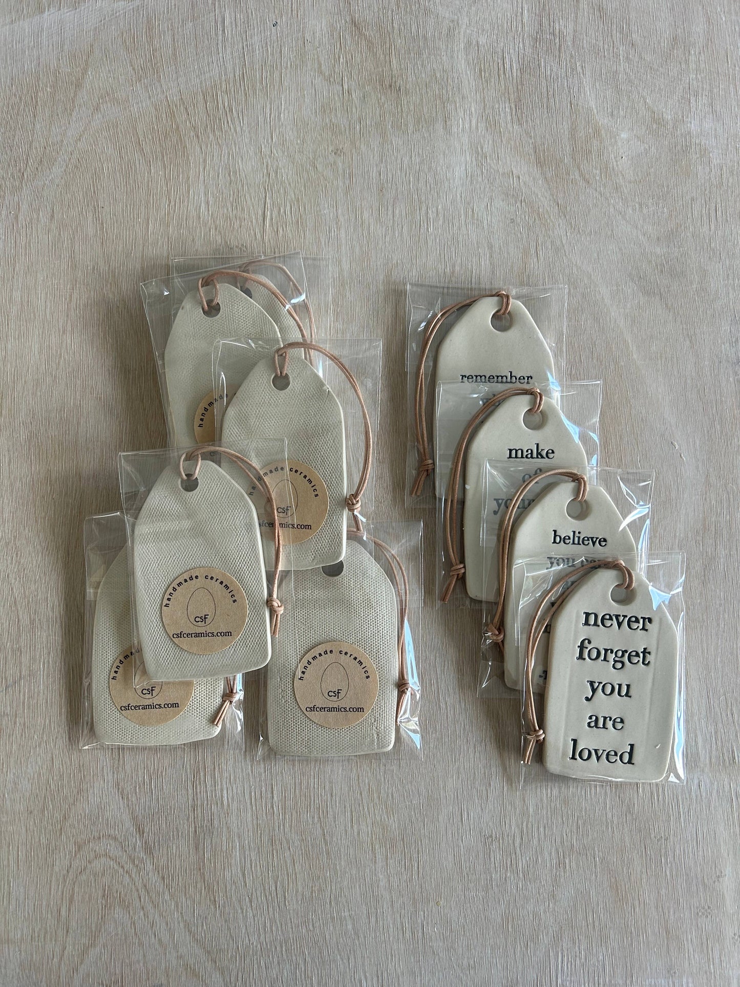 Ceramic Quote Tag: never forget you are loved