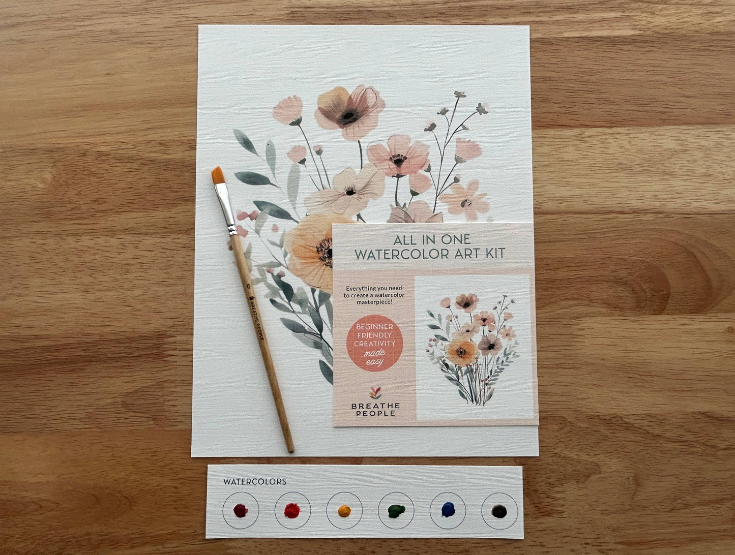 All-In-One Beginner Watercolor Kit: Flower Bouquet