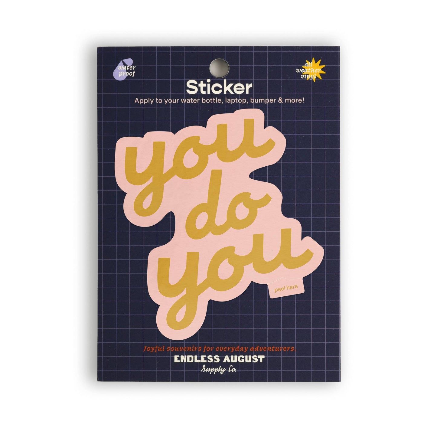 You Do You Large Vinyl Sticker - yellow