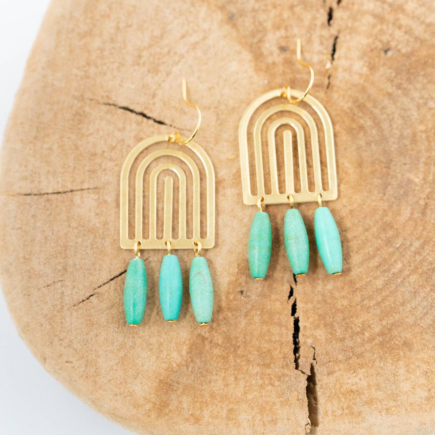 Turquoise Arch Earrings