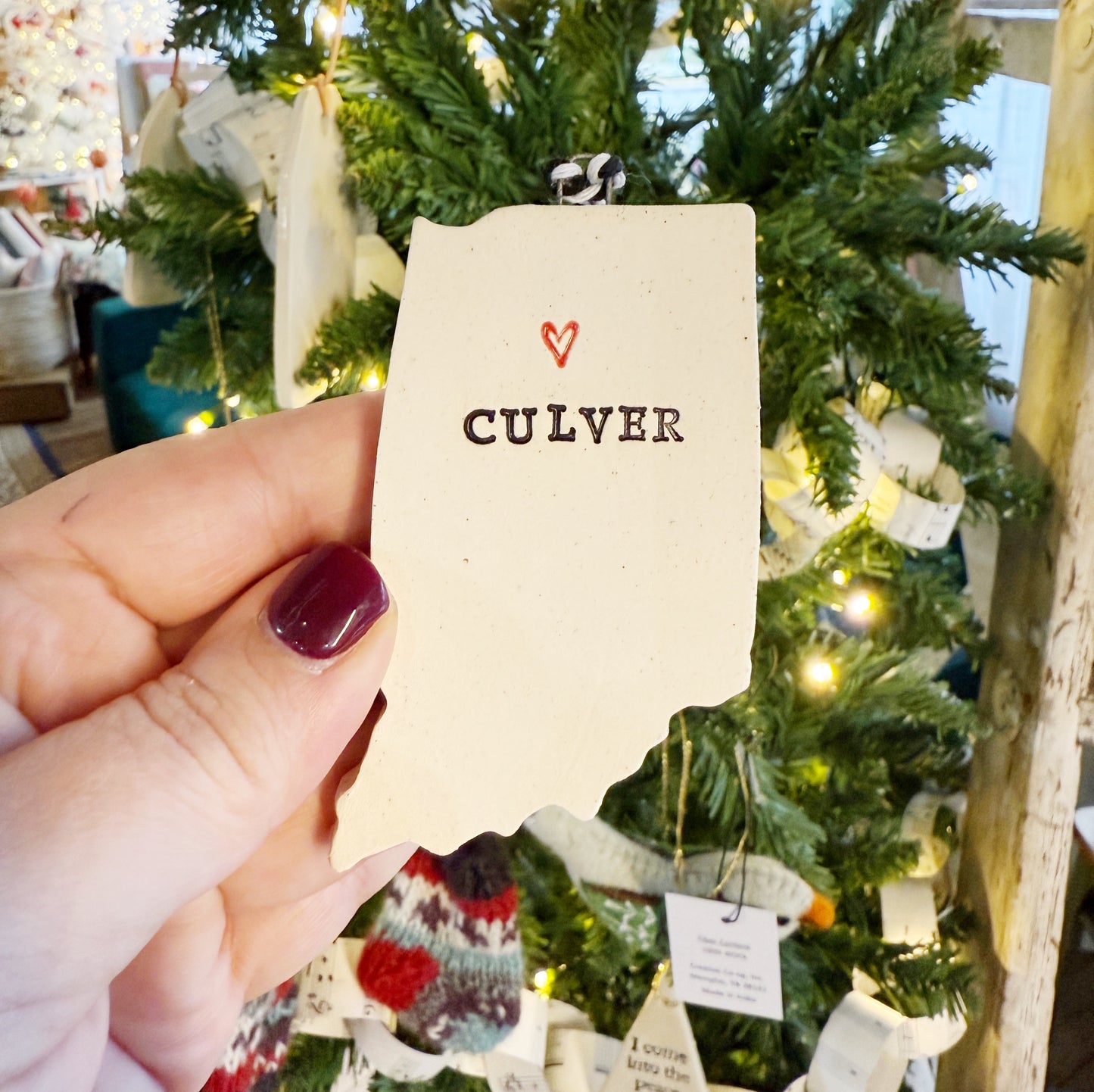 Culver Hometown Pride Indiana Holiday Ornament
