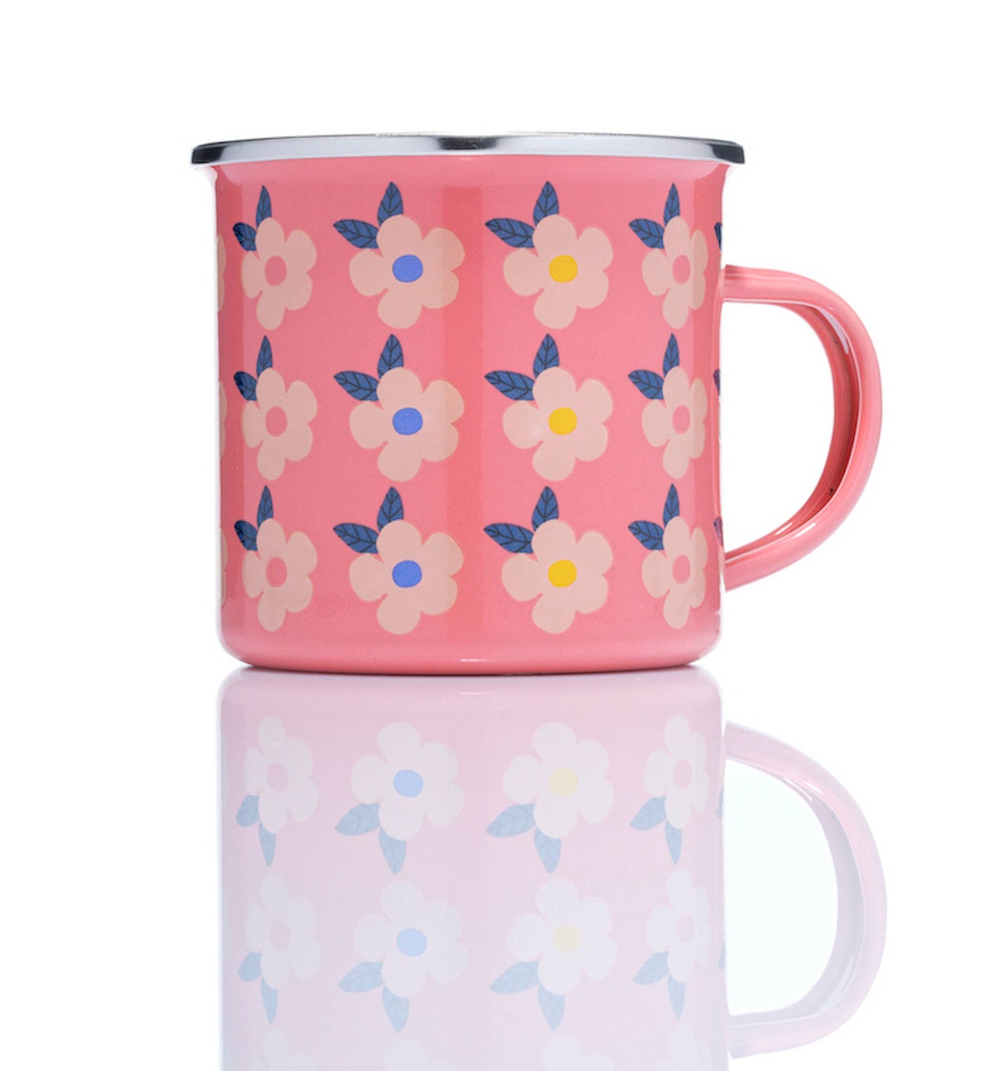 Enamelhappy floral enamel mugs