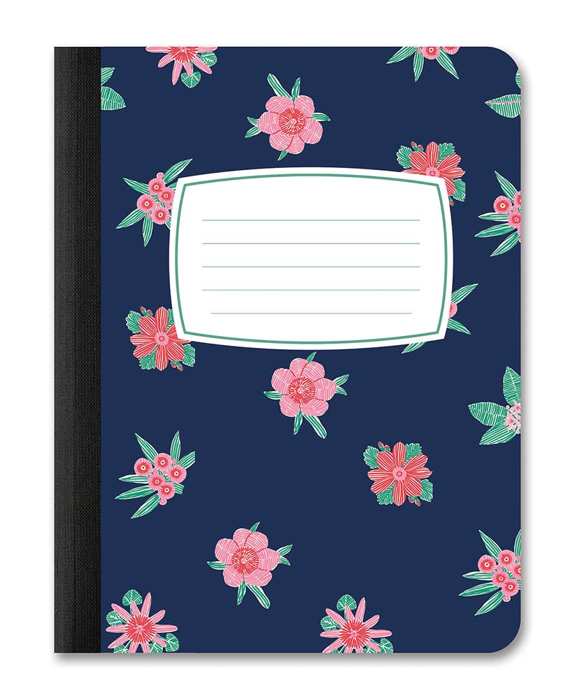 Racing Snails & Stitched Tropicals Composition Book Duo
