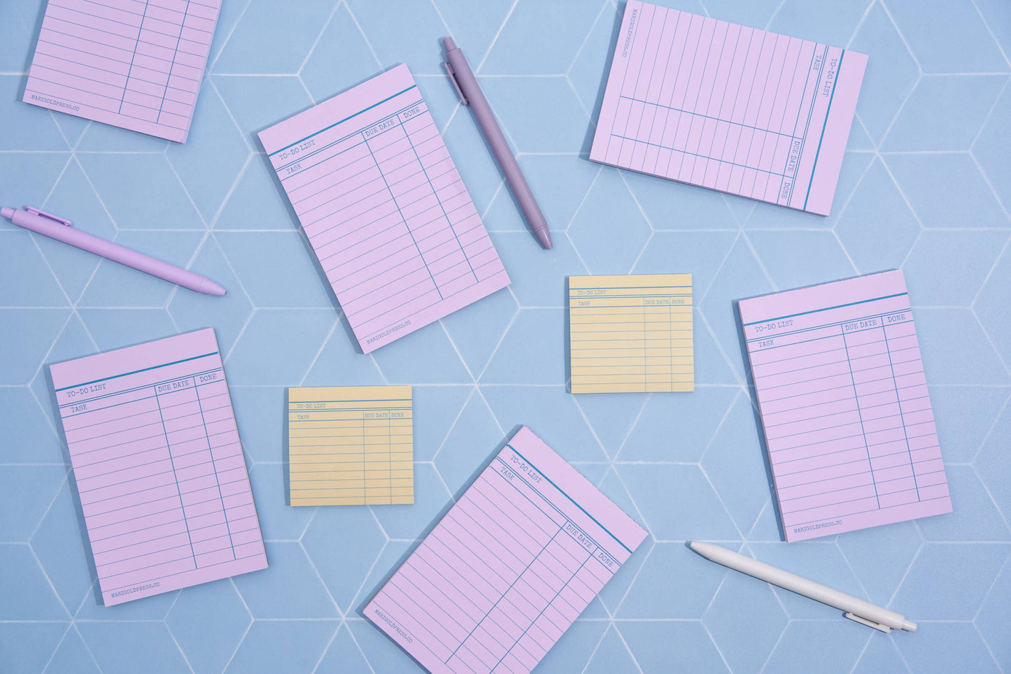 Library Card Notepad - Pink