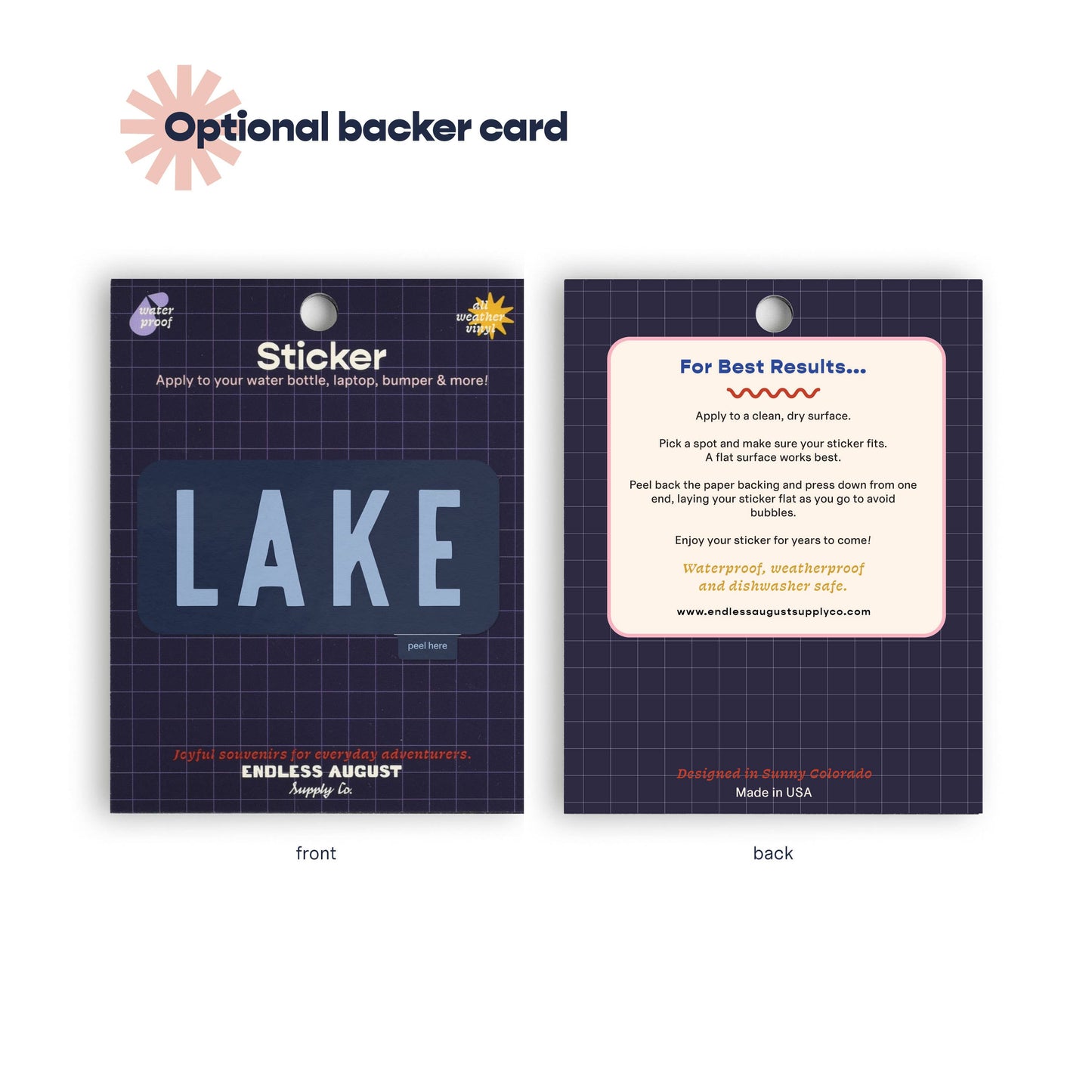Lake Vinyl Sticker