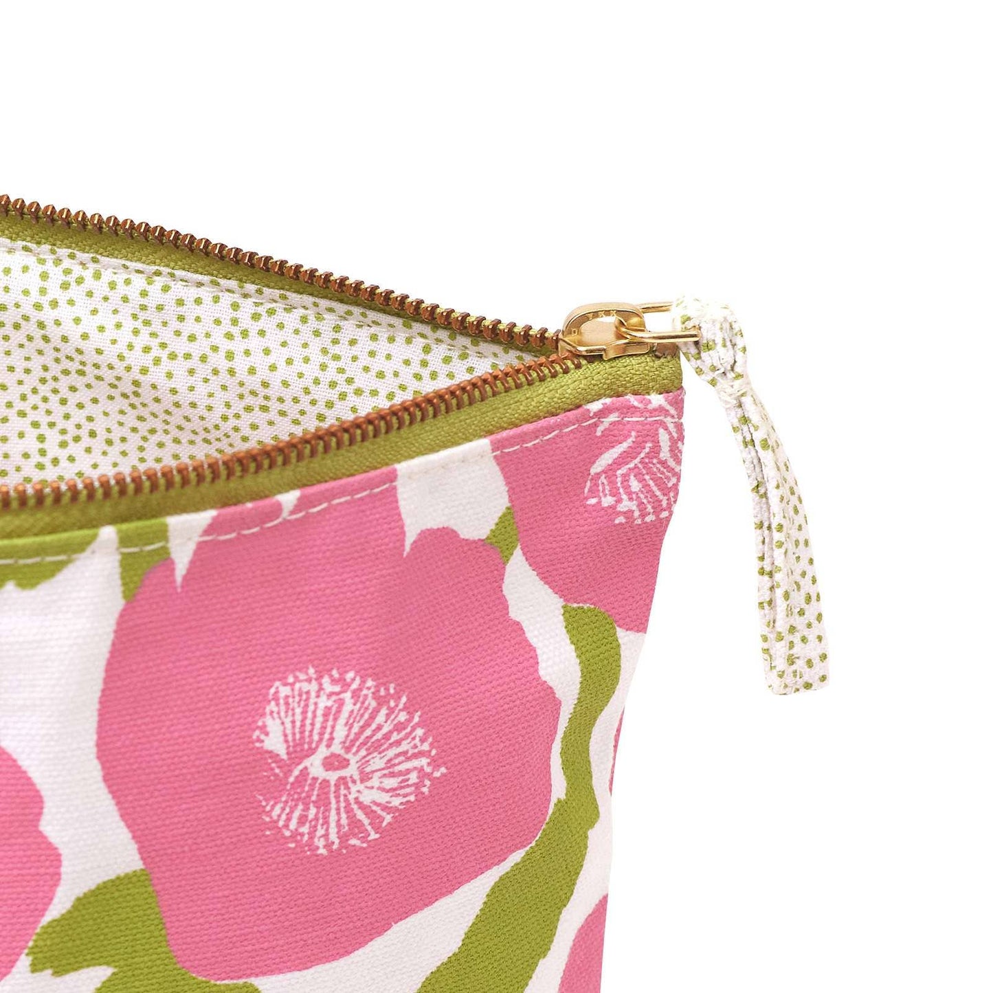 Pink poppies pouch