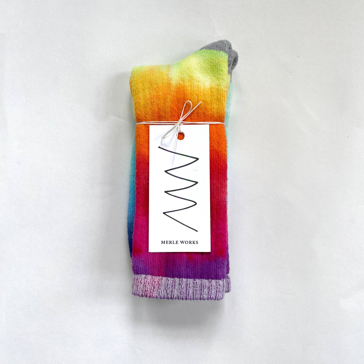 Rainbow Hand-dyed XL Sock