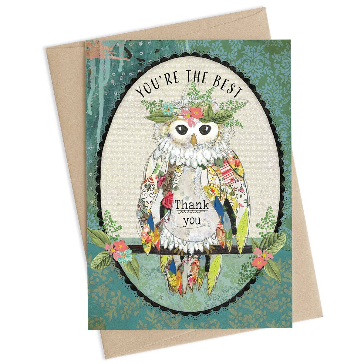 You're The Best Thank You Card by Kelly Rae Roberts