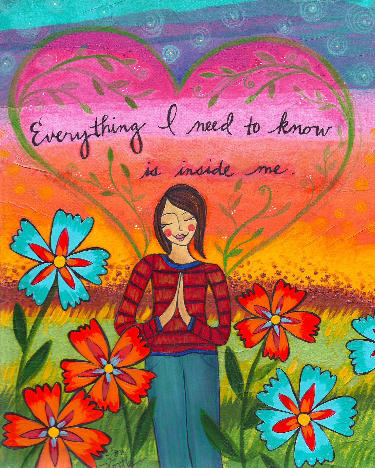 Everything I Need to Know Print by Lori Portka