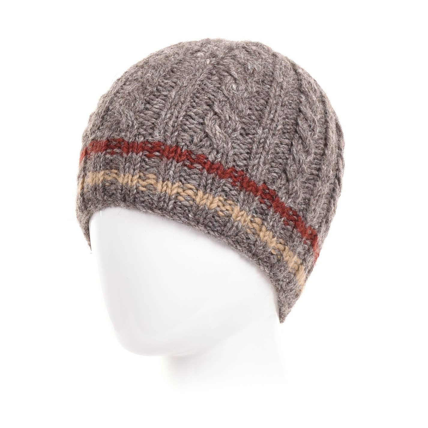 Calvin Beanie - Cable Hand Knit Wool Hat