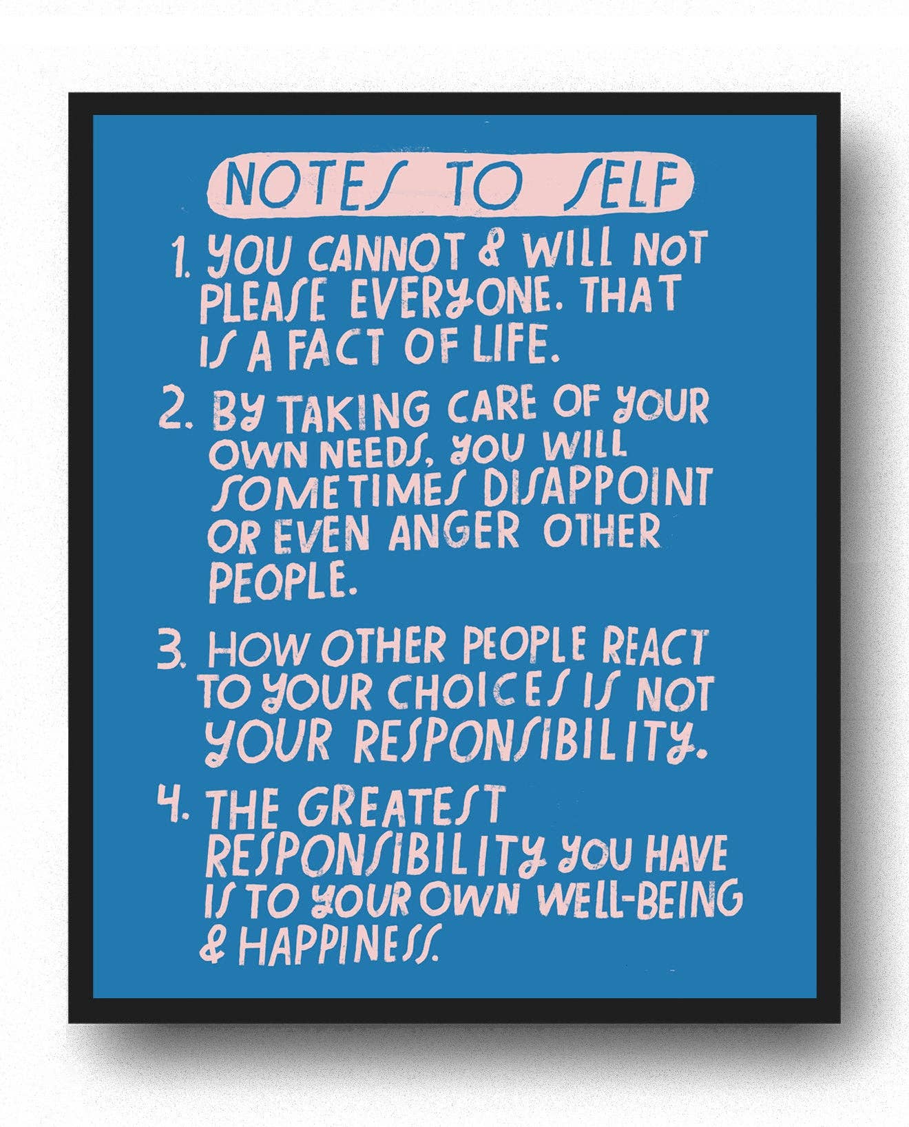 Notes to Self - Art Print by Lisa Congdon